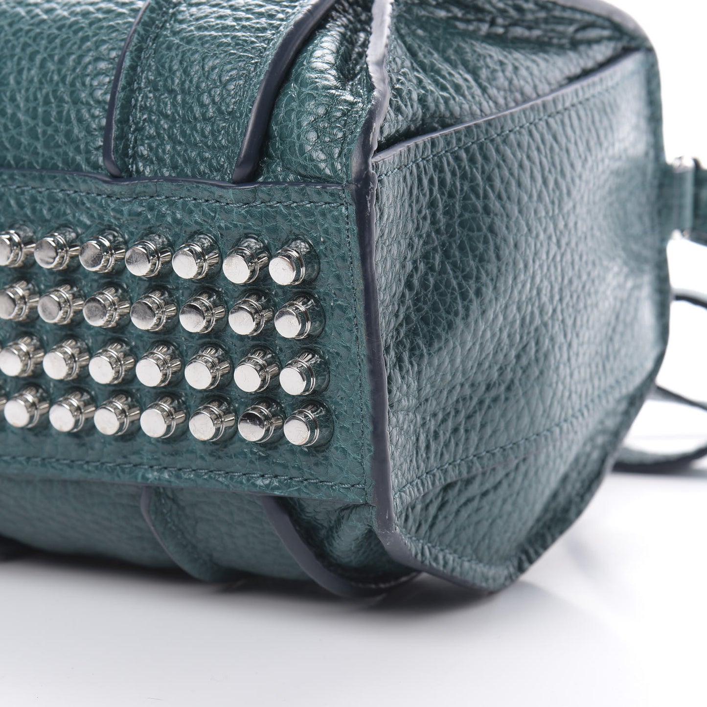 Pebbled Lambskin Inside Out Rockie Dark Mosaic Teal Silver Hardware