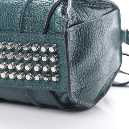 Alexander Wang Pebbled Lambskin Inside Out Rockie Dark Mosaic Teal Silver Hardware 10 of 15