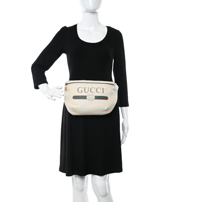 Gucci Grained Calfskin Logo Belt Bag White 2 of 10