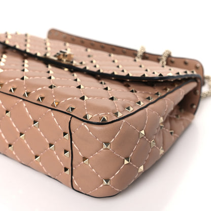 Valentino Garavani Lambskin Medium Rockstud Spike Shoulder Bag Poudre 8 of 8
