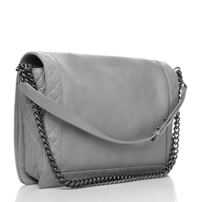 Chanel Calfskin Large Boy Reverso Flap Grey 2 of 9