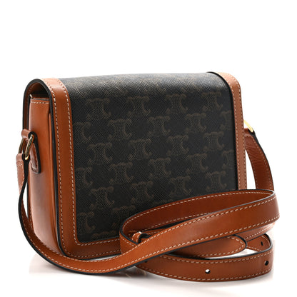 Celine Calfskin Triomphe Canvas Teen Triomphe Bag Tan 3 of 10