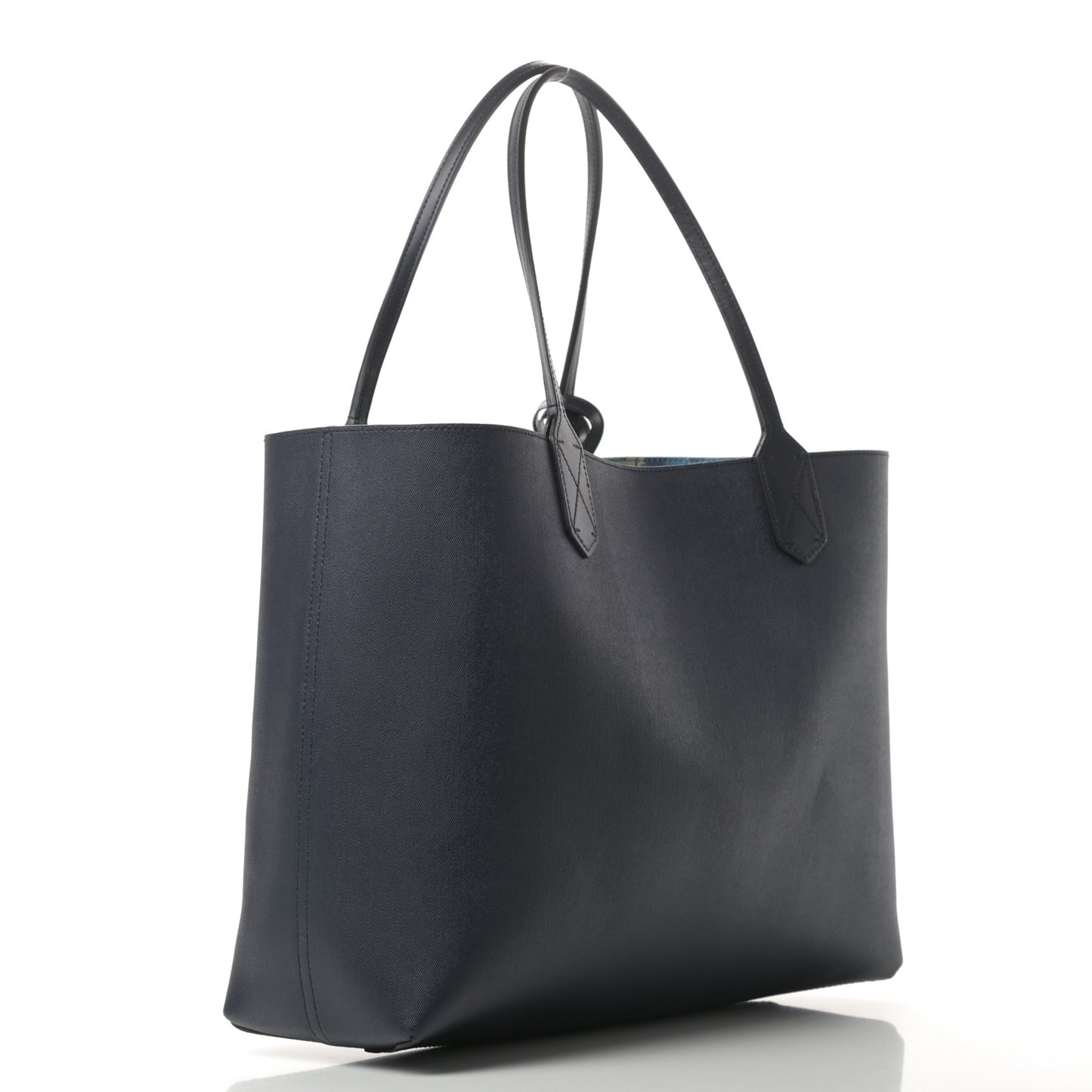 GG Supreme Monogram Blooms Medium Reversible Tote Beige Blue Navy