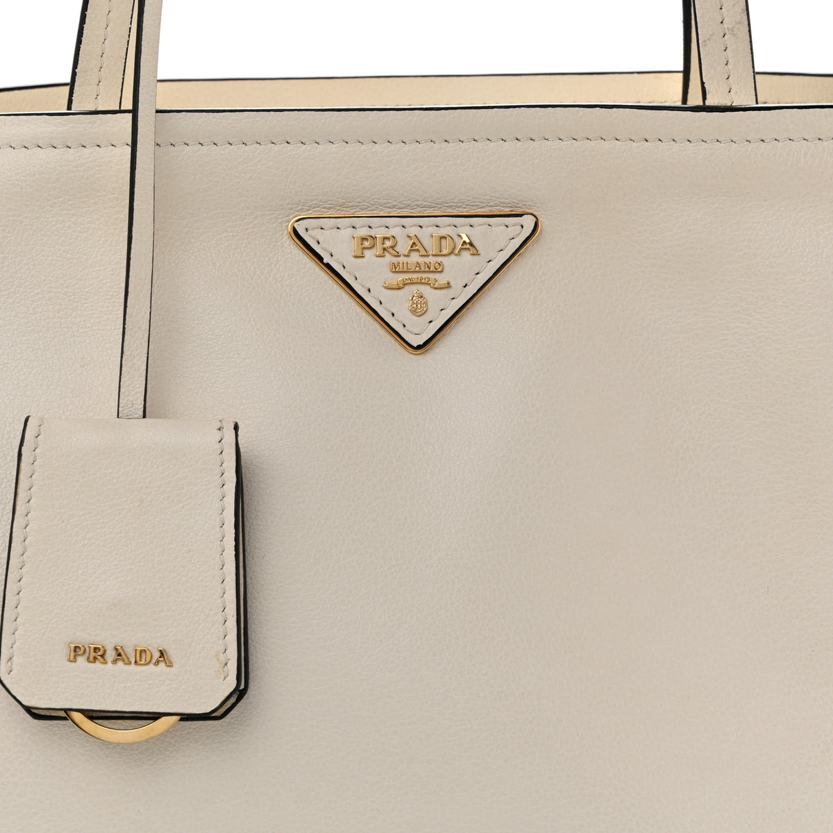 Prada Glace Calfskin Tote White 8 of 15