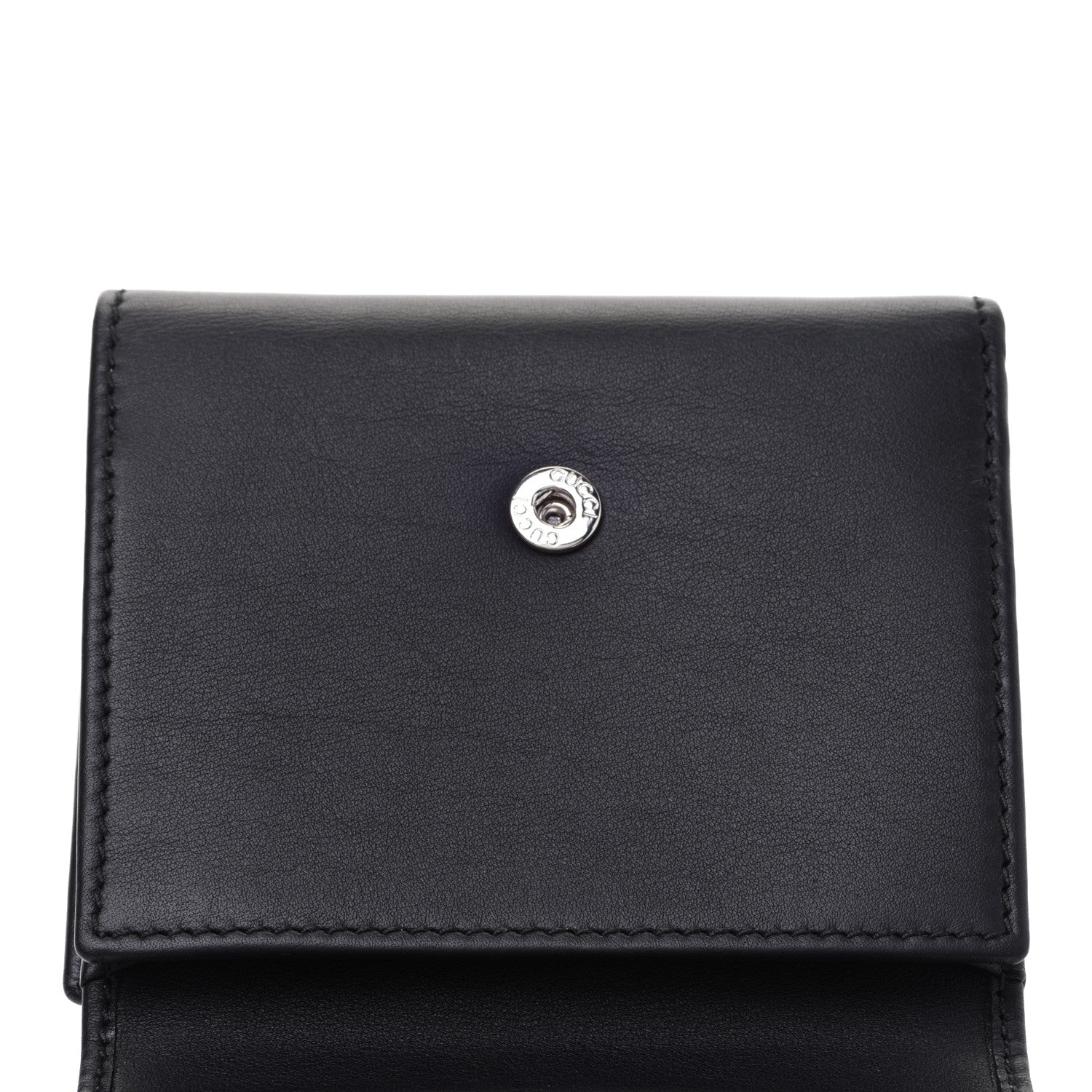 Gucci Calfskin Swarovski Crystal Mini GG Sparkling French Flap Wallet Black 9 of 9