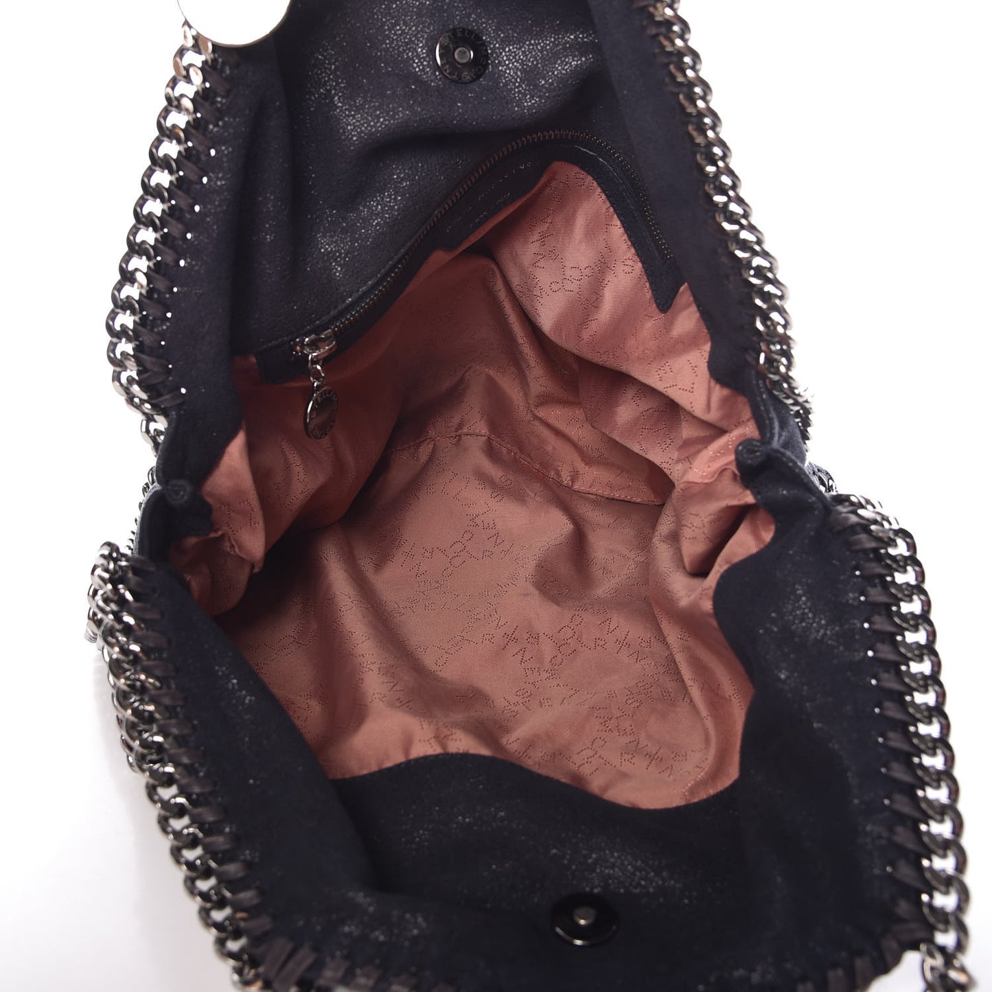 Shaggy Deer Falabella Fold Over Tote Navy