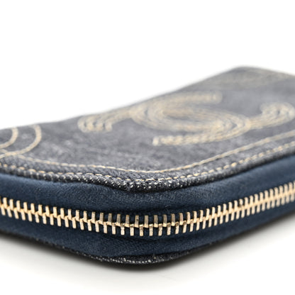 Chanel Denim CC Zip Around Wallet 9 of 9
