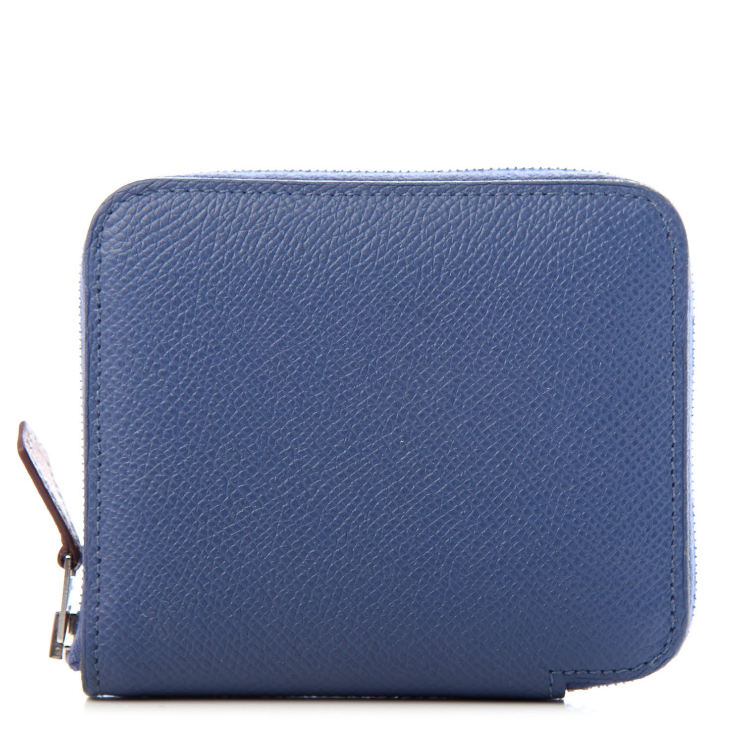 Hermes Epsom Silk'In Compact Wallet Bleu Brighton 1 of 6