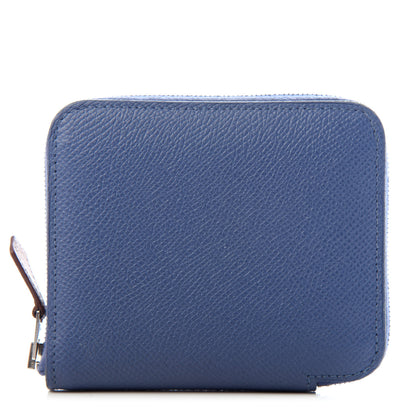 Hermes Epsom Silk'In Compact Wallet Bleu Brighton 1 of 6