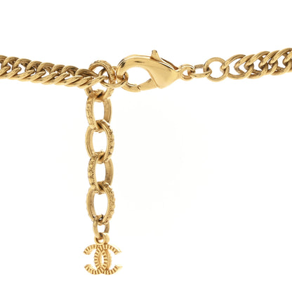 Chanel ID Dog Tag Charm Necklace Gold 5 of 7