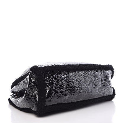 Gucci Patent Shearling Large Soho Chain Shoulder Bag Black 5 of 13