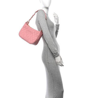 Chanel Caviar Quilted Timeless CC Shoulder Bag Pink 2 of 15