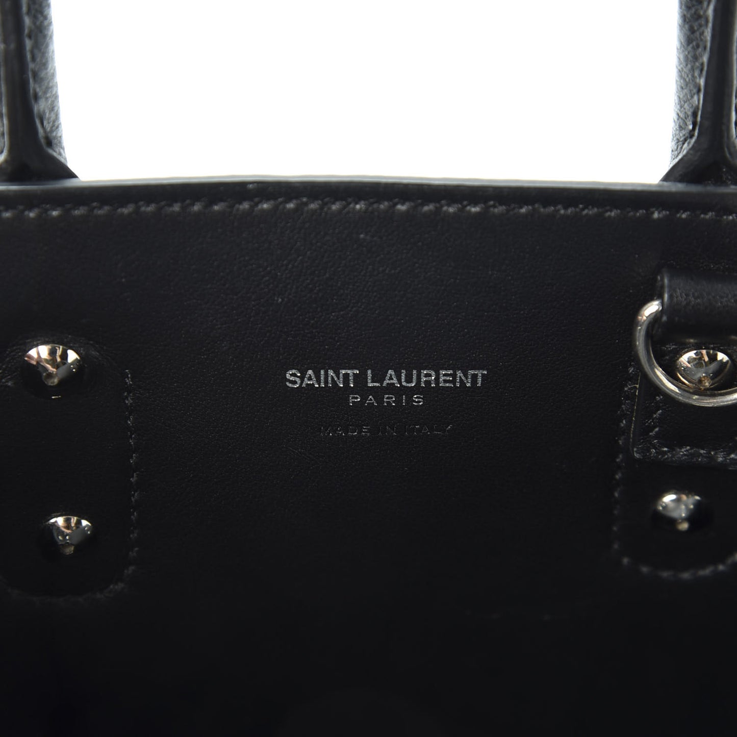 Grained Calfskin Nano Sac De Jour Black