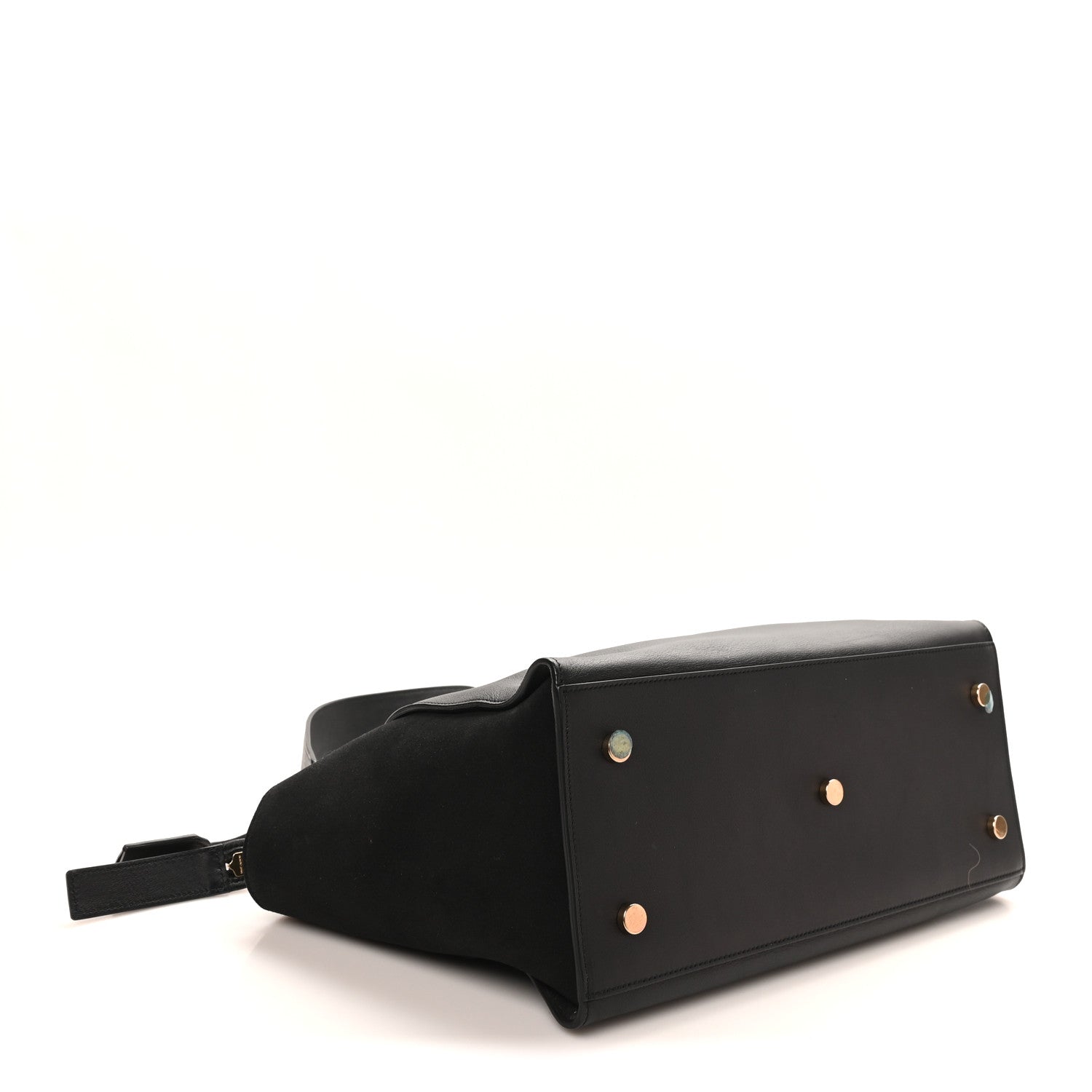 Saint Laurent Calfskin Suede Small Monogram Downtown Cabas Black 3 of 8