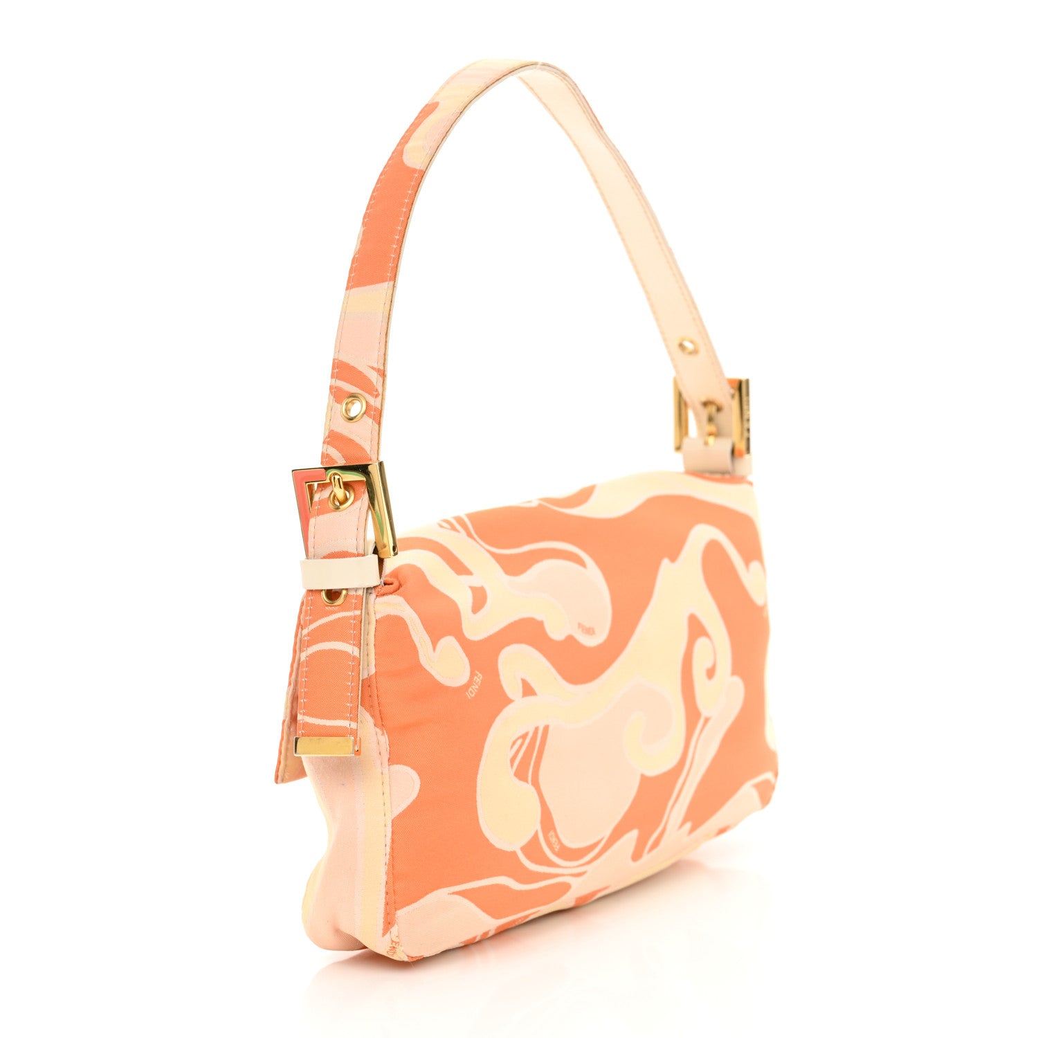 Fendi Satin Swirl Print Baguette Multicolor 3 of 11