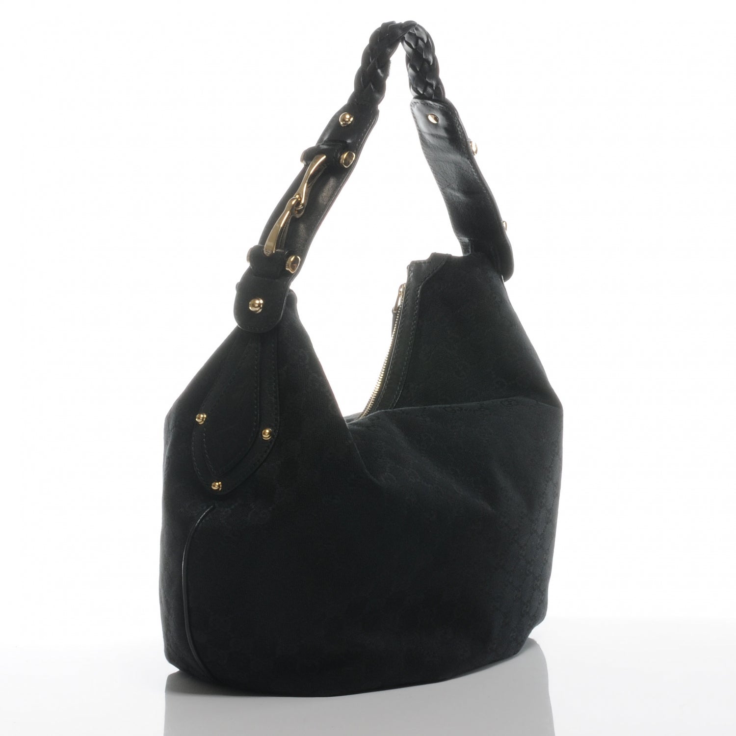 Gucci Monogram Pelham Medium Hobo Black 3 of 7