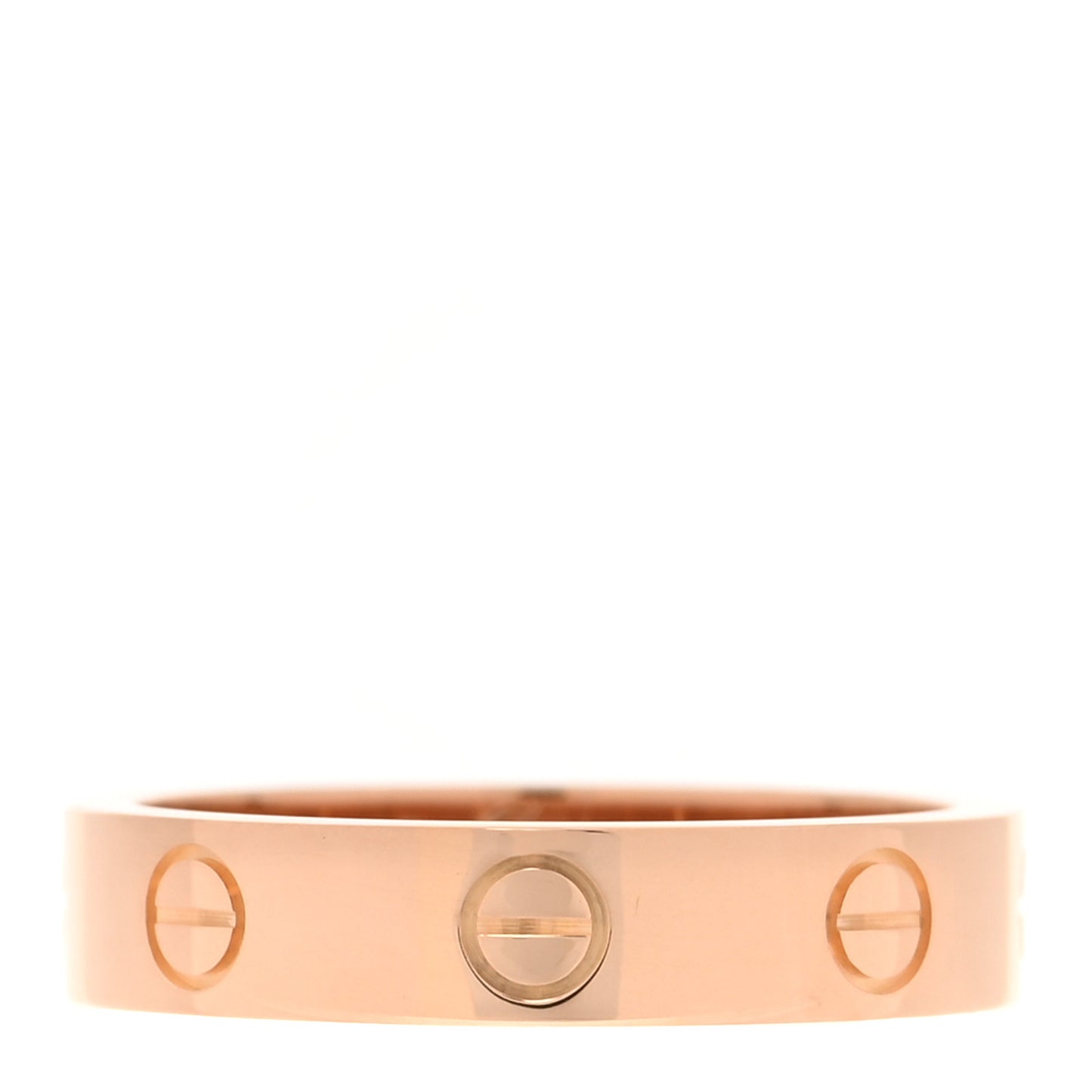 18K Pink Gold Diamond 4mm LOVE Wedding Band Ring 52 6