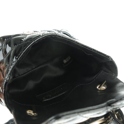Chanel Patent Lace Mini Kiss Lock Flap Double Bag Black 5 of 8