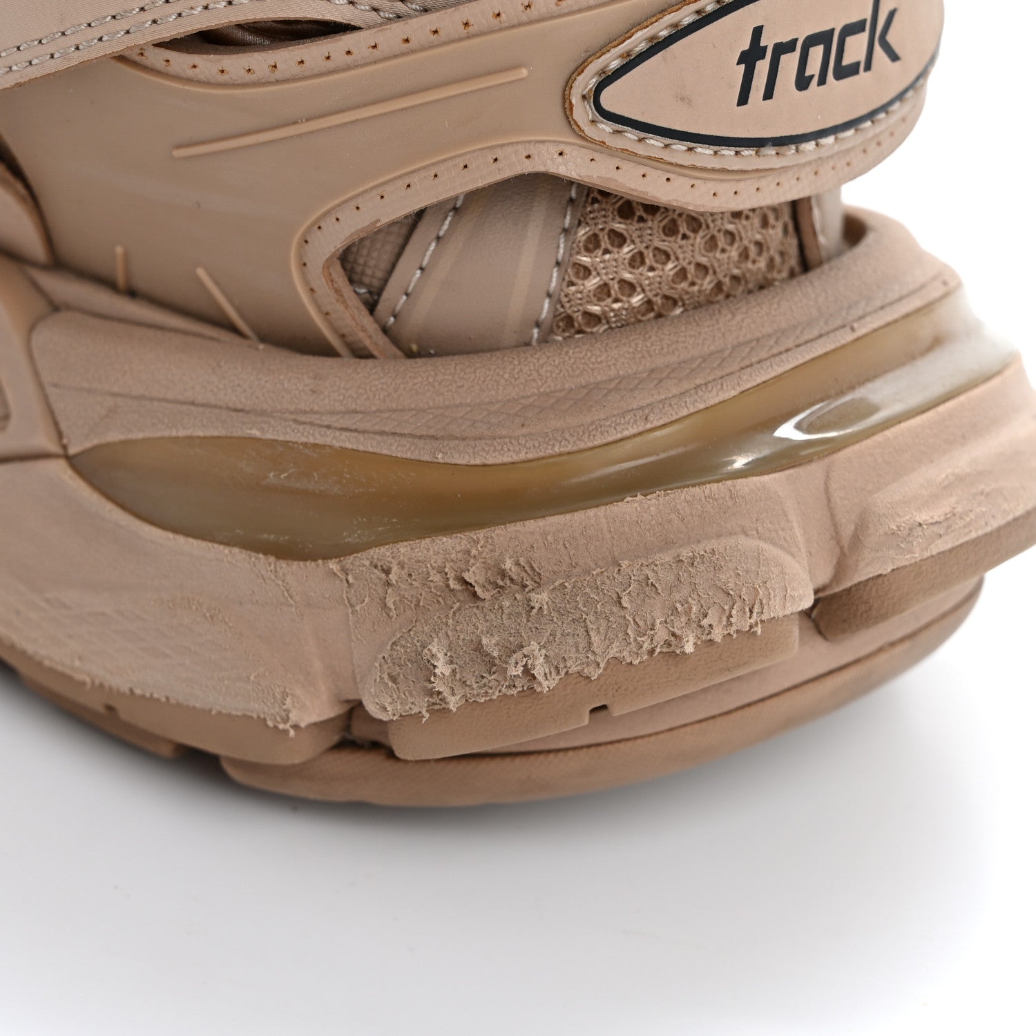Balenciaga Mesh Rubber Womens Track Sneakers 36 Full Beige 10 of 12