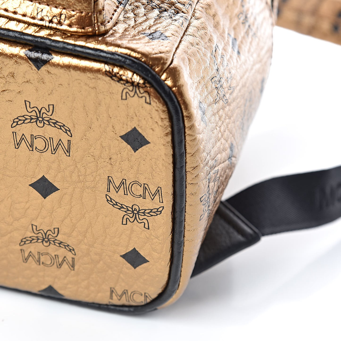 Metallic Visetos Small Stark Backpack Gold