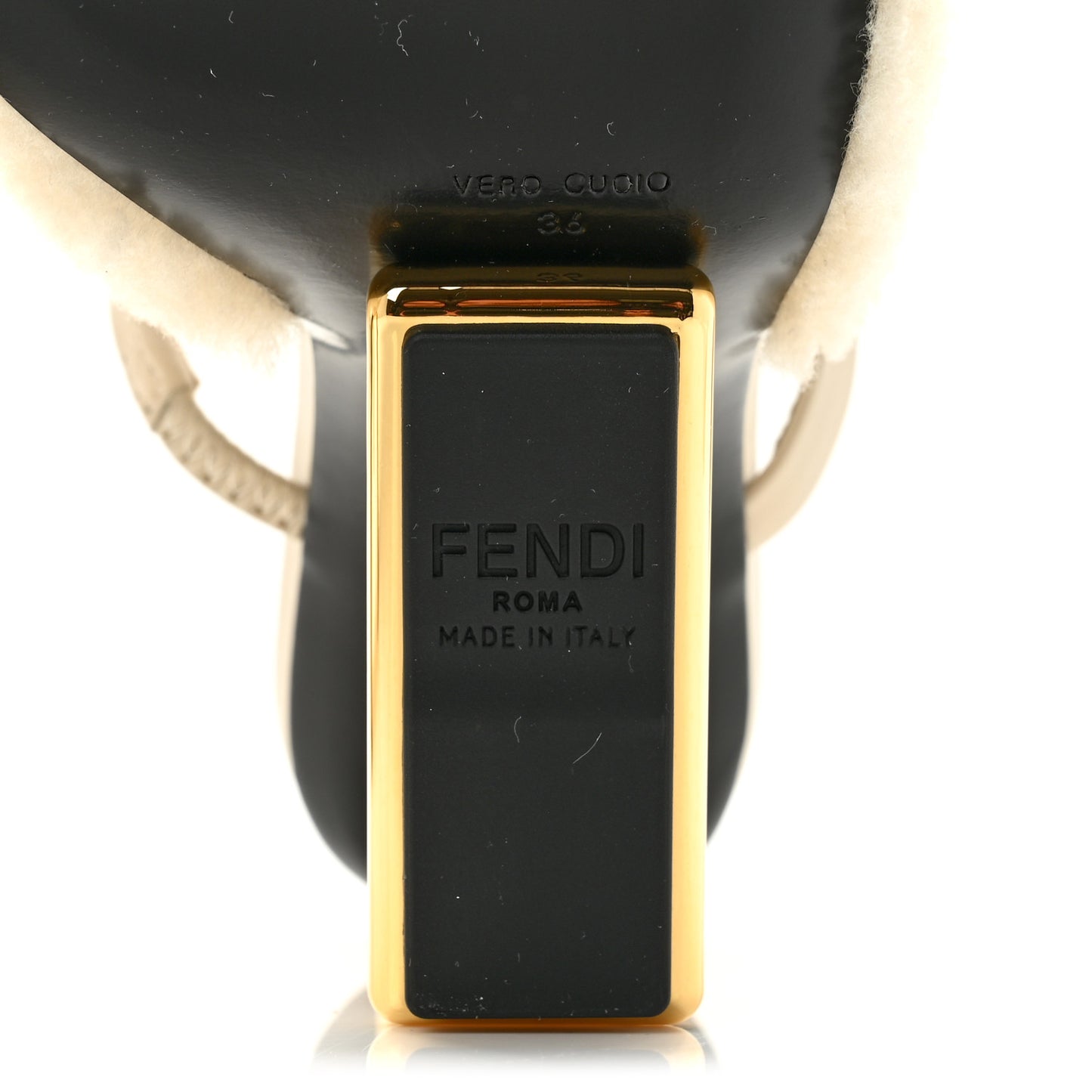 Nappa Shearling First 95mm Slide Sandals 36 Latte