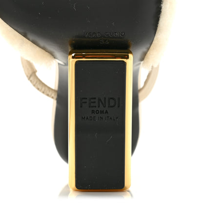 Fendi Nappa Shearling First 95mm Slide Sandals 36 Latte 8 of 9