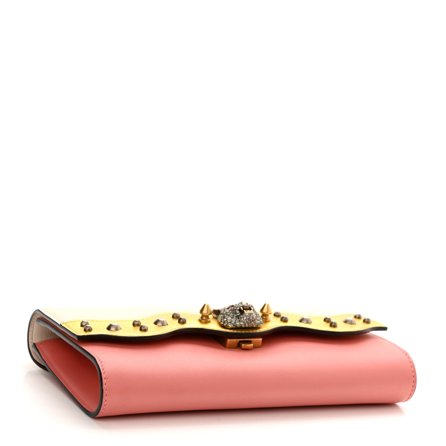 Calfskin Animalier Broadway Clutch Pink
