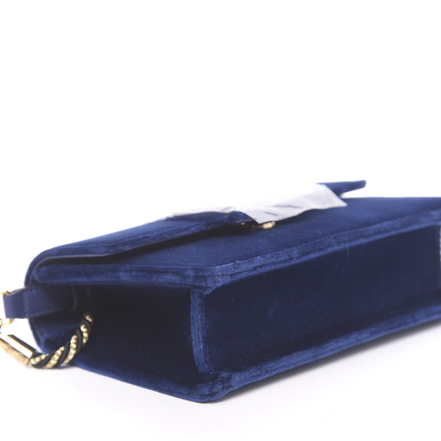 Velvet Crystal Square G Shoulder Bag Cobalt Blue