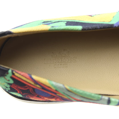 Hermes Cotton Canvas Tropical Modernisme Slip On Sneakers 40 Black Multicolor 7 of 8