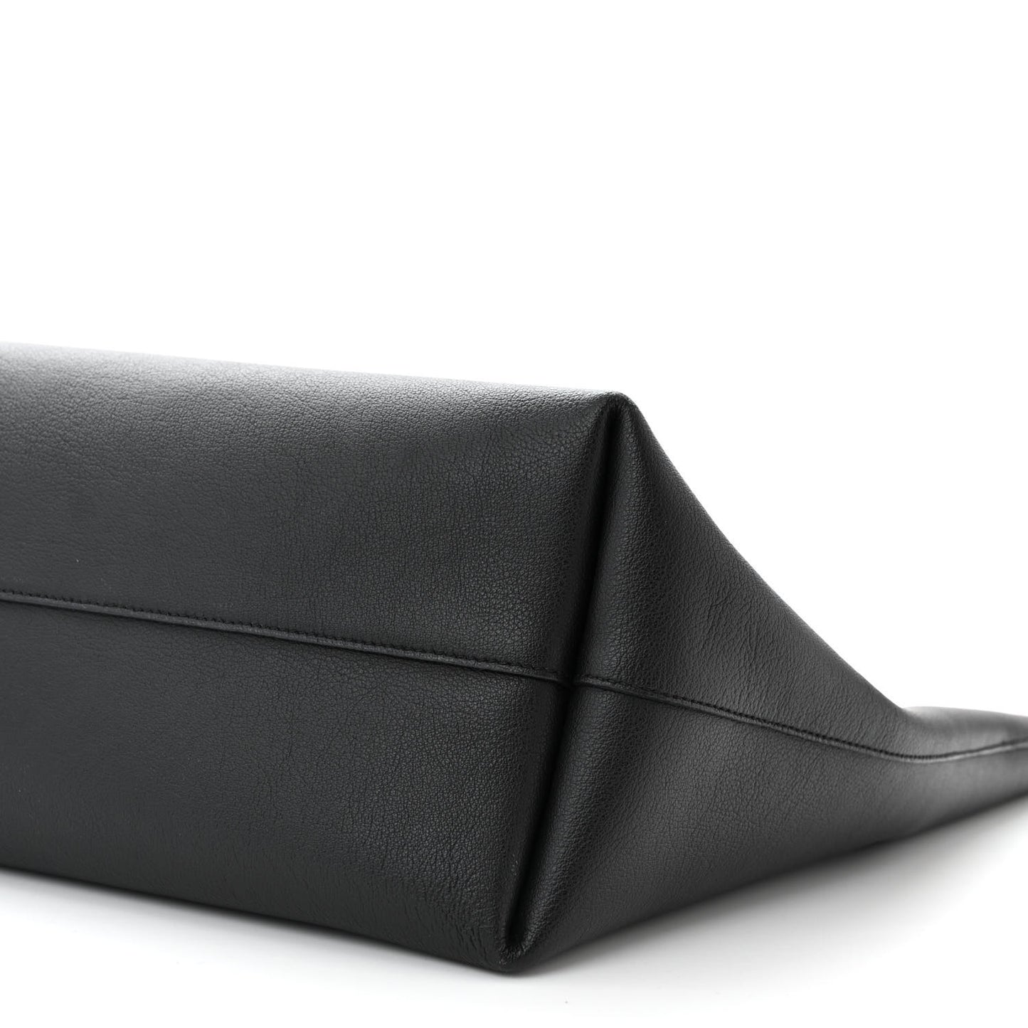 Calfskin East West Shopping Tote Black