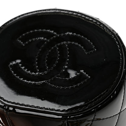 Chanel Patent Quilted Afternoon Tea Top Handle Vanity Case With Chain Black 13 of 13