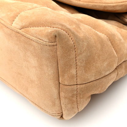 Saint Laurent Suede Calfskin Quilted Small Loulou Puffer Monogram Chain Satchel Cinnamon 9 of 9