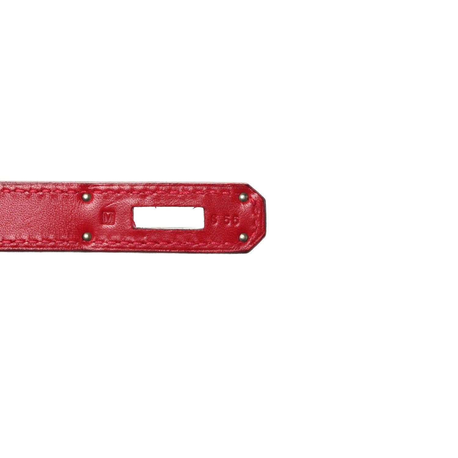 Hermes Tadelakt Kelly Retourne 32 Rouge Vif 6 of 15