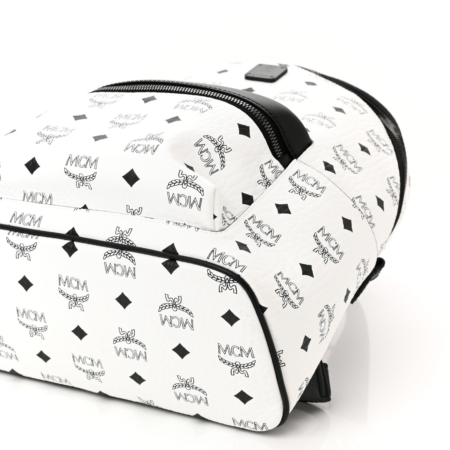 MCM Visetos Nappa Small Stark Backpack White 9 of 9