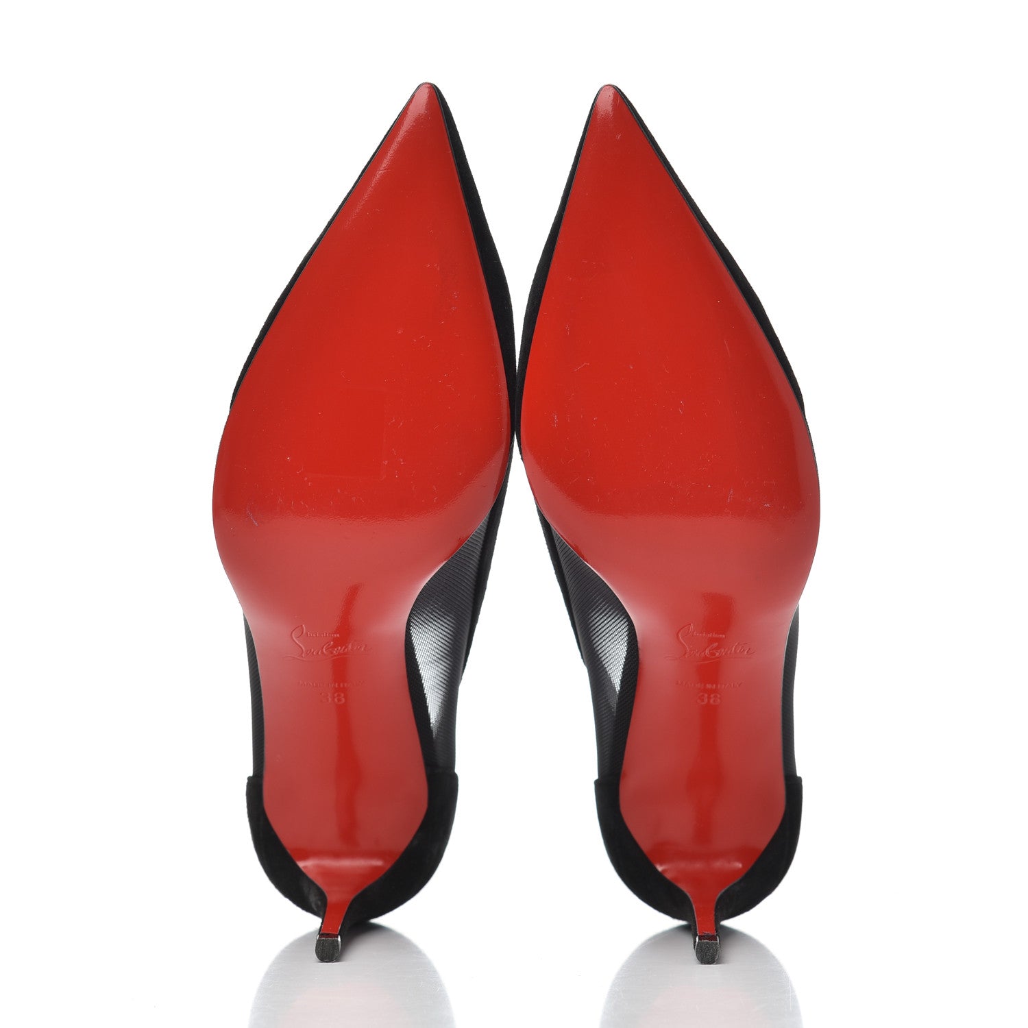 Christian Louboutin Veau Velours Rete Galativi 85 Pumps 38 Black 5 of 15
