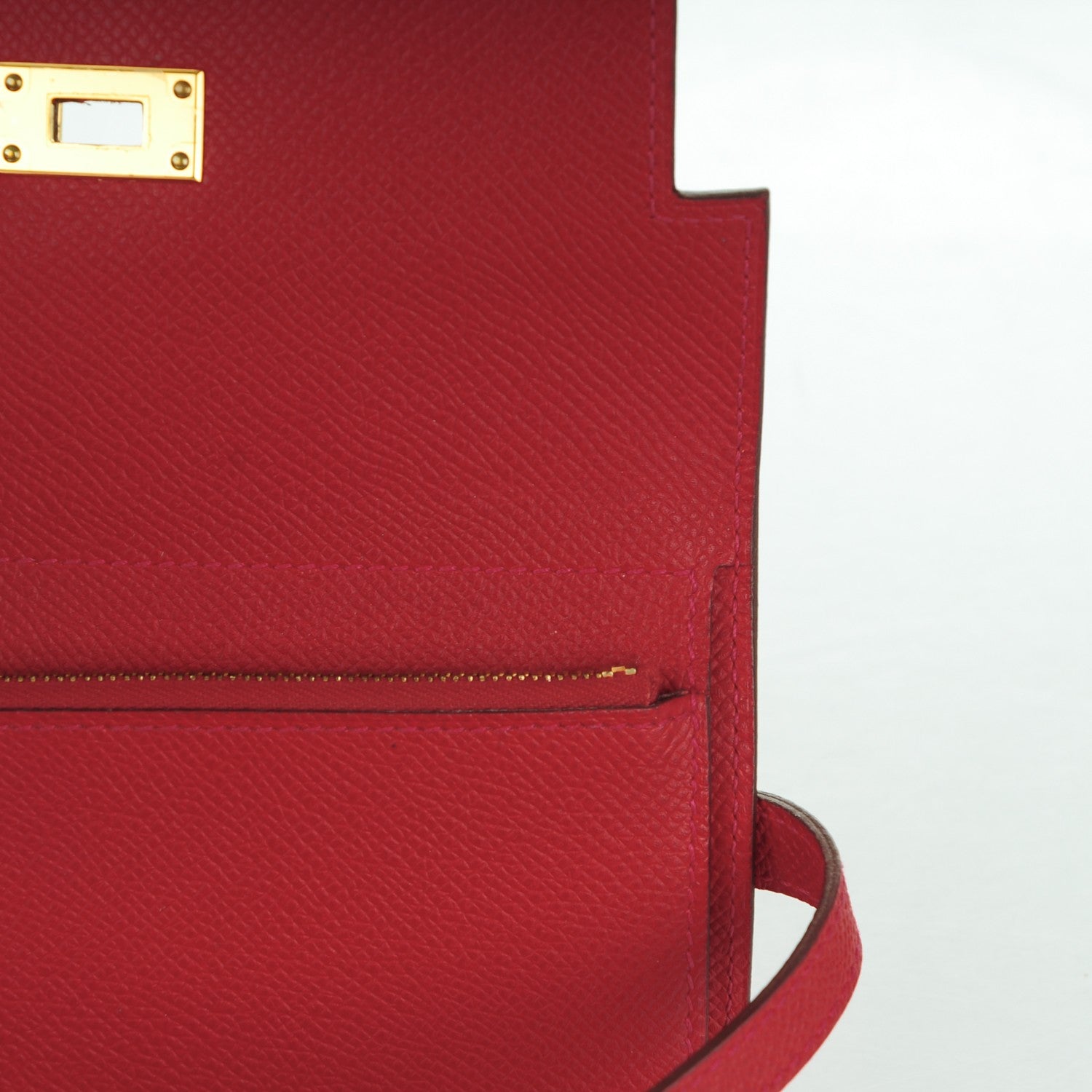 Hermes Epsom Kelly Medium Wallet Rouge Casaque 16 of 16