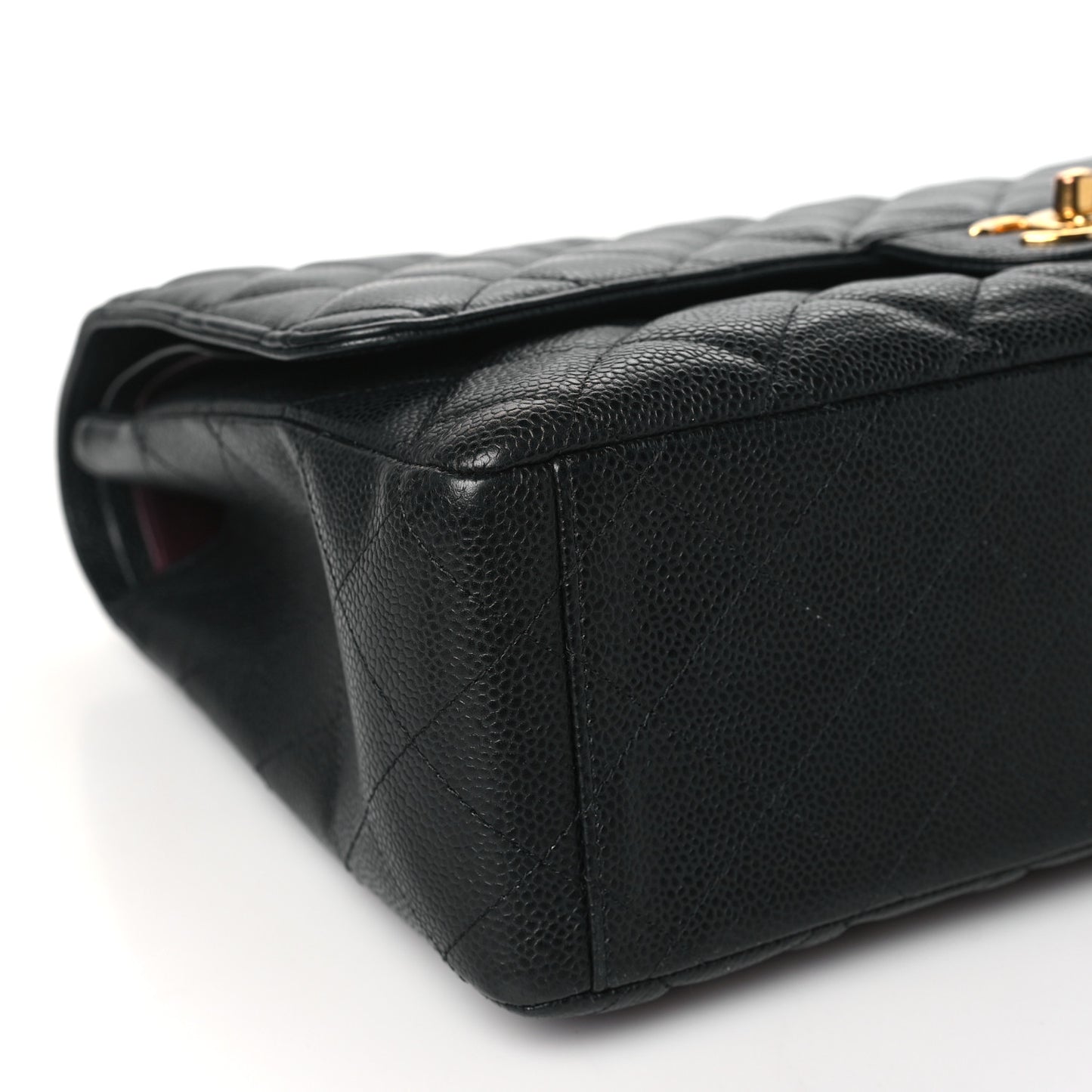 Caviar Quilted Maxi Double Flap Black