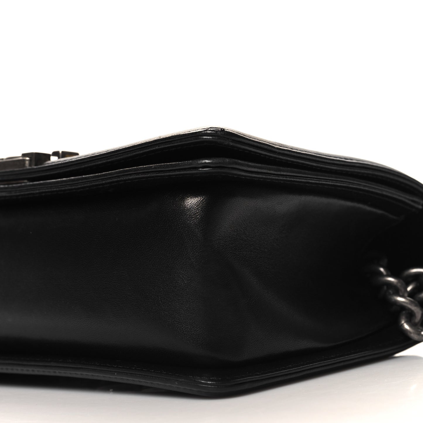 Lambskin Quilted Medium Boy Flap Black