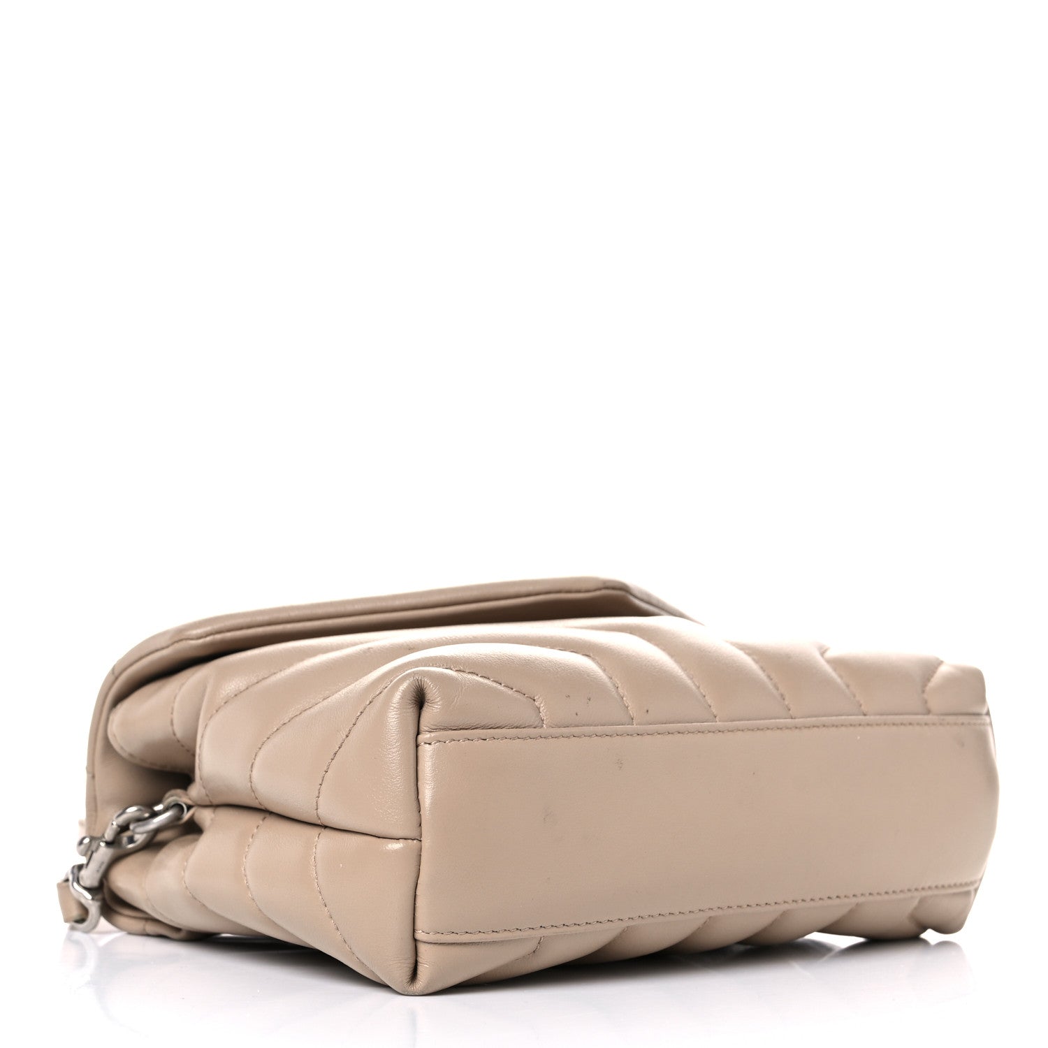 Saint Laurent Calfskin Y Quilted Monogram Toy Loulou Crossbody Bag Dark Beige 4 of 19