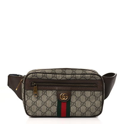 Gucci Soft GG Supreme Monogram Medium Ophidia Belt Bag Dark Brown 1 of 9