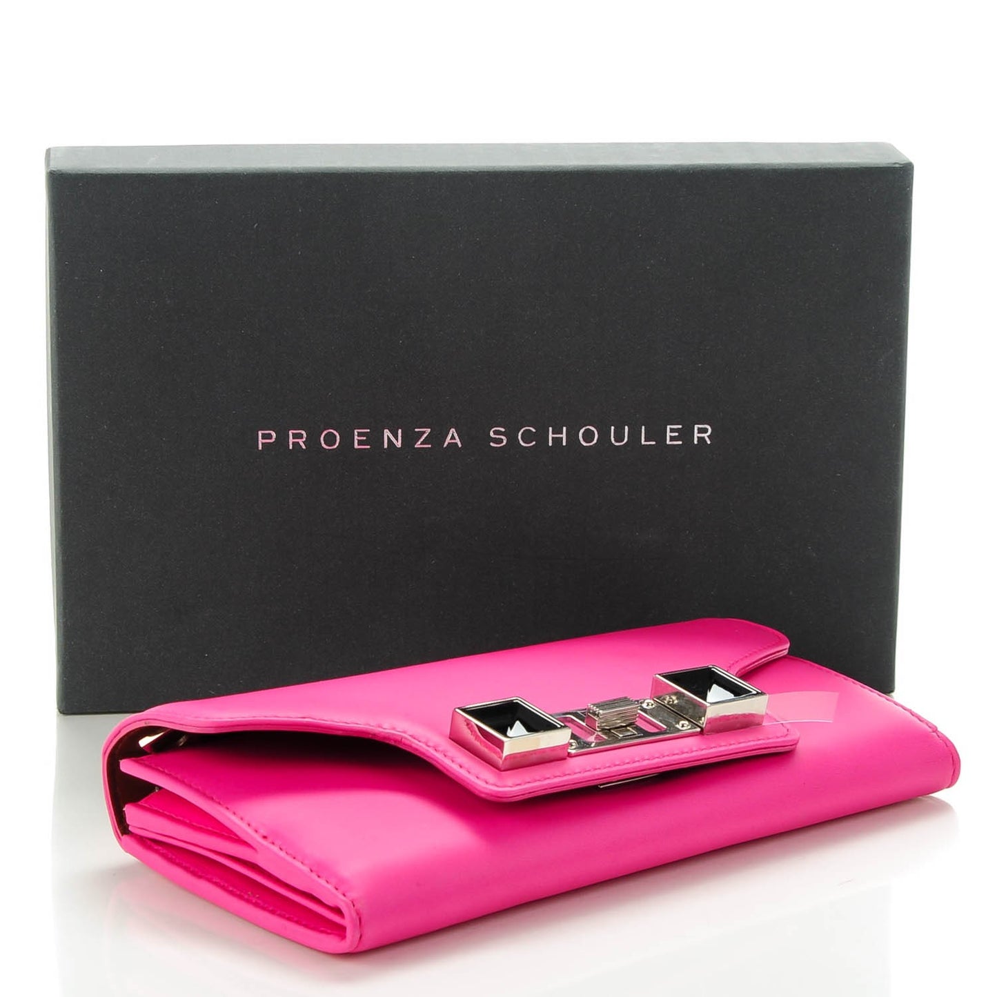 Smooth Calfskin PS11 Continental Wallet Hot Pink