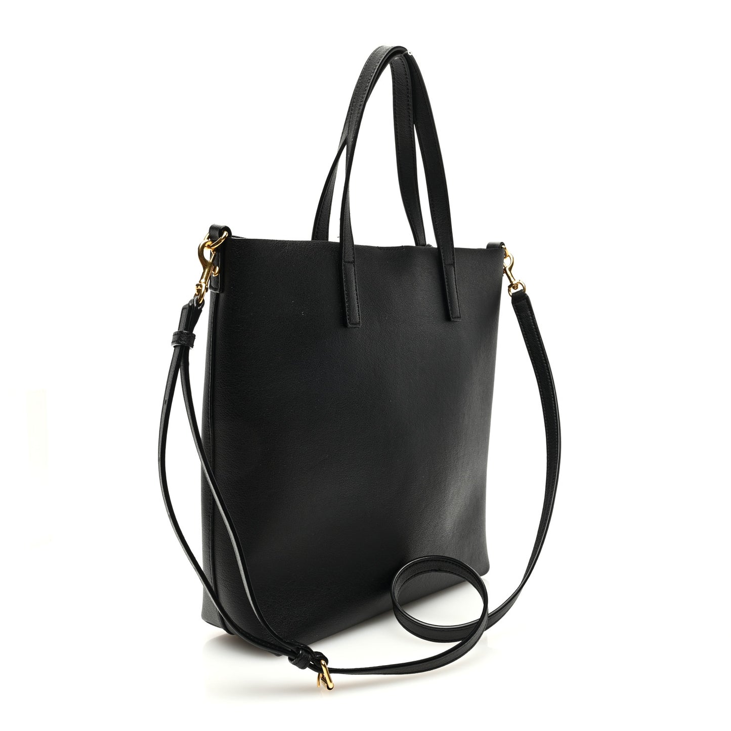 Calfskin North-South Shopping Tote Black