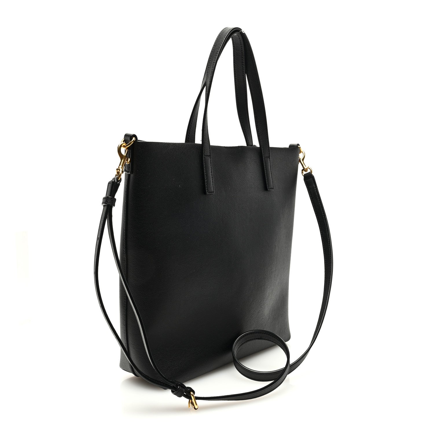 Saint Laurent Calfskin North-South Shopping Tote Black 3 of 10