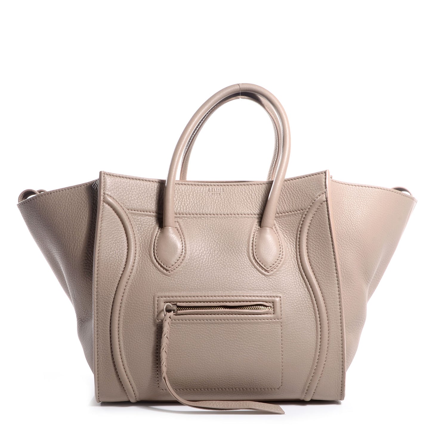 Supple Calfskin Medium Phantom Luggage Taupe