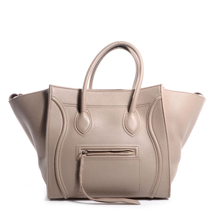 Celine Supple Calfskin Medium Phantom Luggage Taupe 1 of 8
