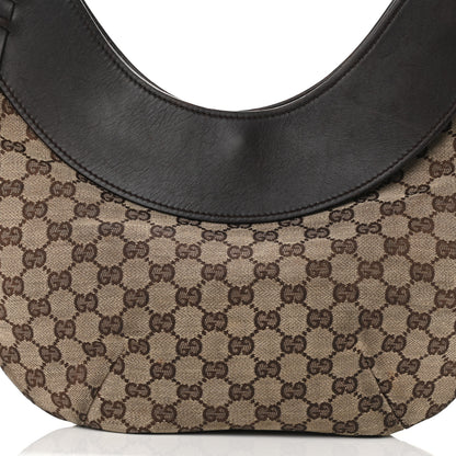 Gucci Monogram Half Moon Hobo Dark Brown 7 of 13