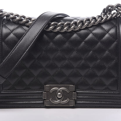 Chanel Caviar Quilted Medium Boy Flap Black 10 of 11