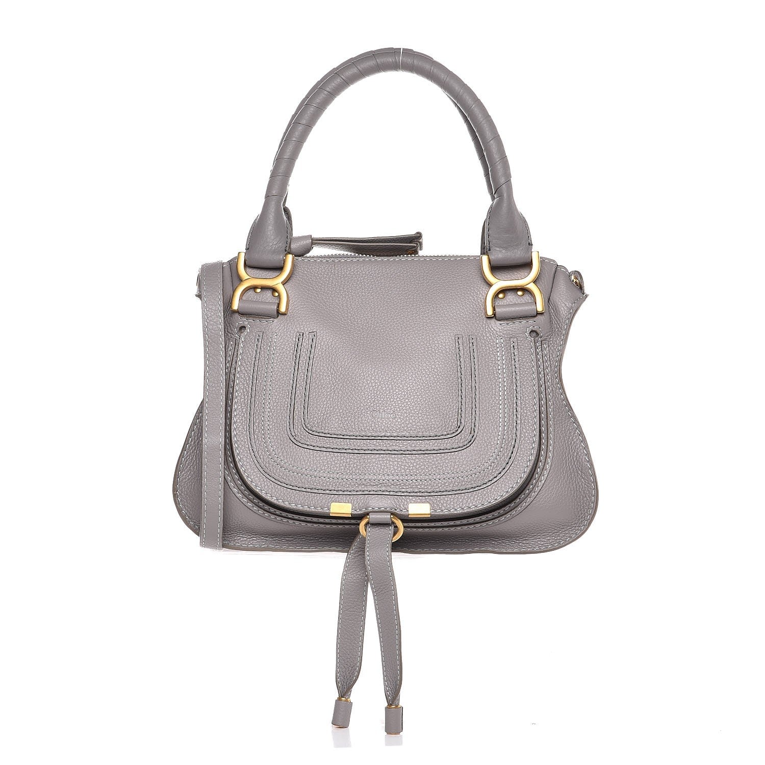 Chloe Calfskin Small Marcie Satchel Cashmere Grey 1 of 10