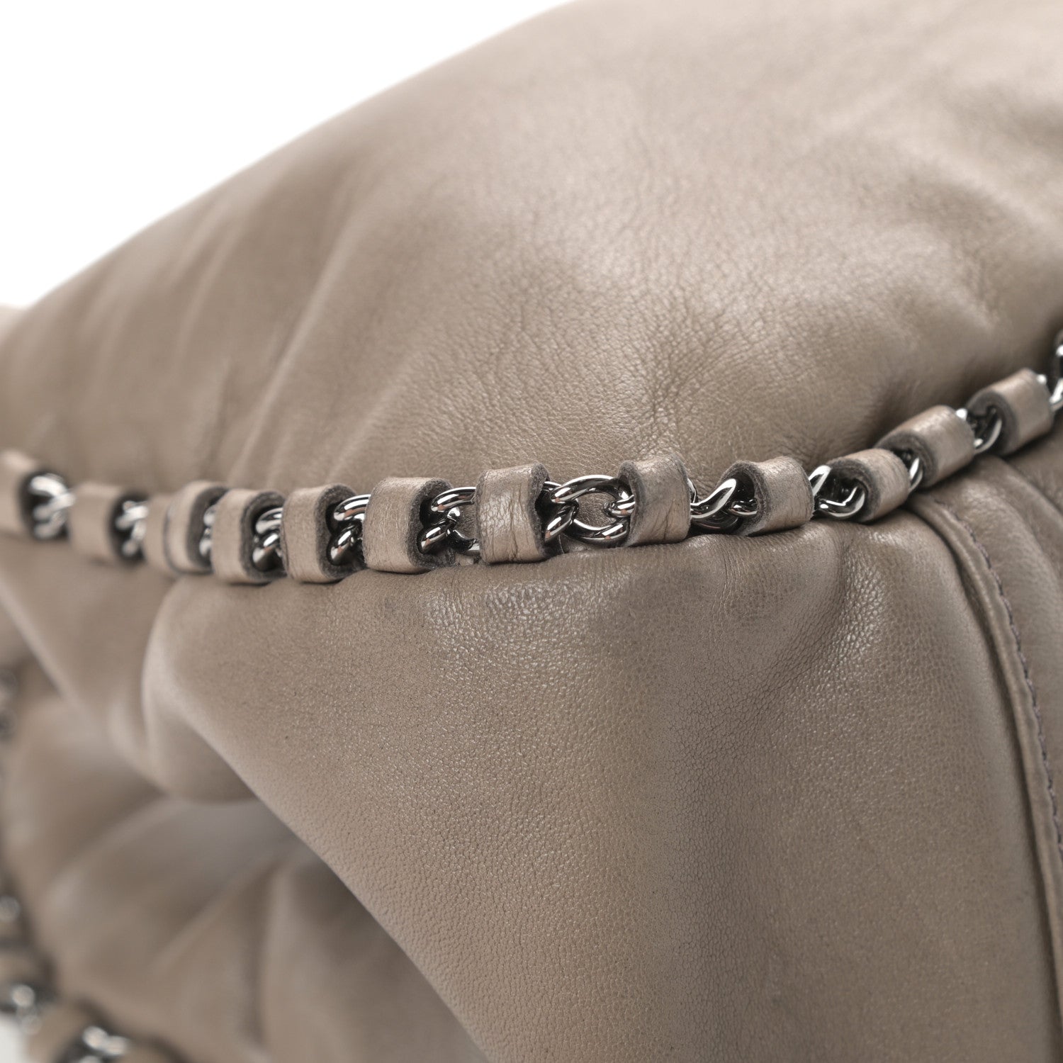 Chanel Lambskin Chain Hobo Grey 13 of 16