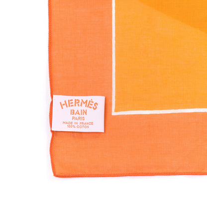 Hermes Cotton Rocabar a Cheval Pareo Orange Rose 3 of 3